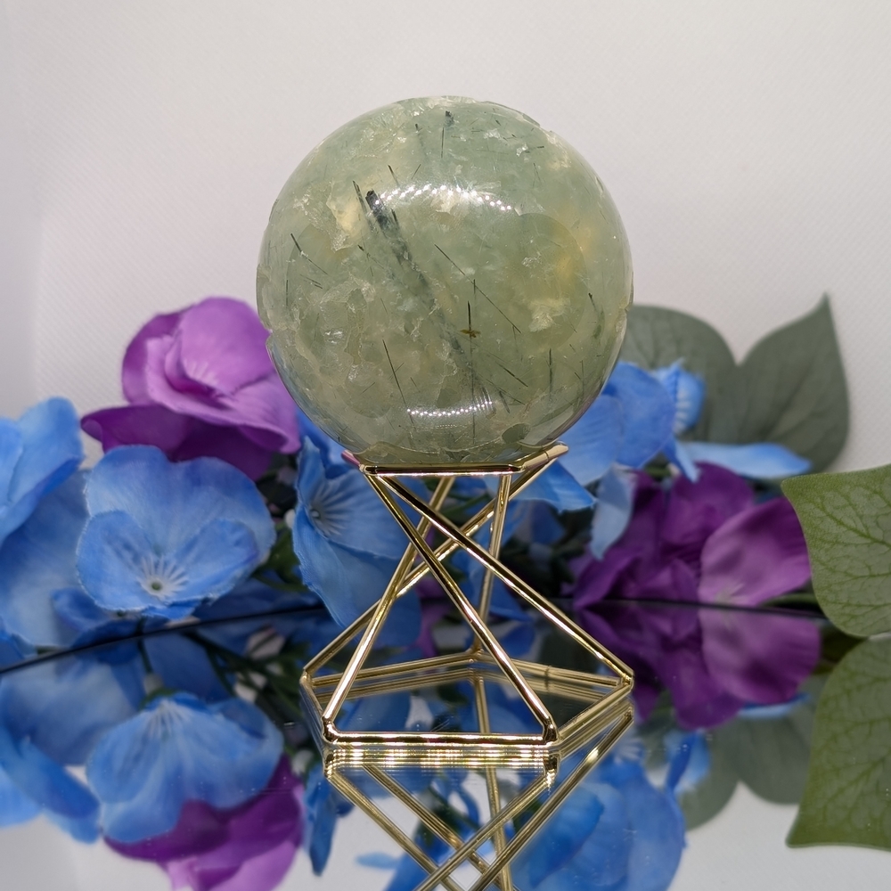 Prehnite Sphere w/Druzy- 59mm